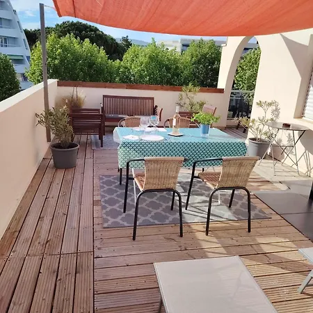 Avec Garage Et Grande Terrasse , Proximite Des Plages 아파트 라그랑모트